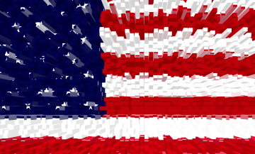 Flaga Usa Bryły 3d