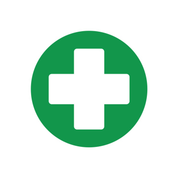 Pierwsza Pomoc, ikona, zielony symbol