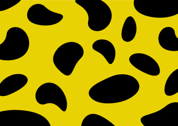 Czarne kształty na żółtym tle, wektor