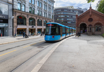 Niebieski Tramwaj w Oslo