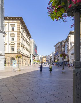 Rijeka, Chorwacja, główna ulica w mieście