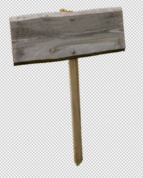 deska, drewniany szyld, tabliczka na paliku