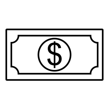 Pieniądze, banknoty, dolary, darmowa ikona