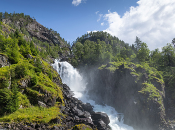 Wodospady Latefossen, Norwegia