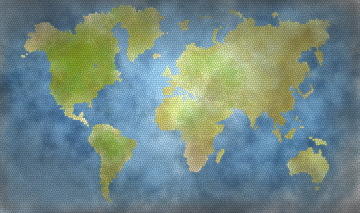 Mapa Świata - Mozaika