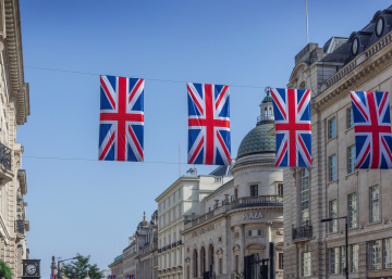 Flagi Narodowe na Ulicach Londynu