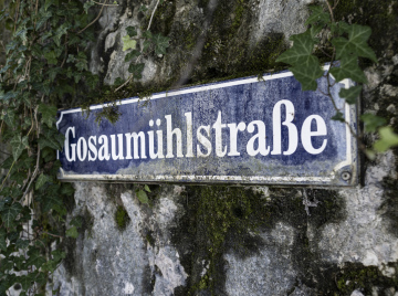 Hallstatt - tabliczka z nazwą ulicy