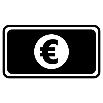 Banknot Euro Ikona, wektor, png