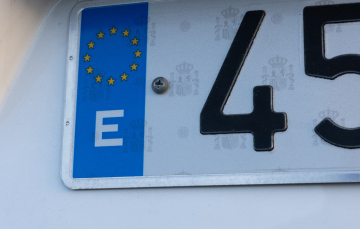 Hiszpania - samochodowa tablica rejestracyjna
