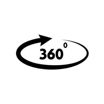 Obrót 360 stopni - ikona
