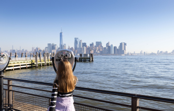 Widok na Manhattan od strony Liberty Island