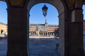 Plaza Mayor w Madrycie - zdjęcie stockowe