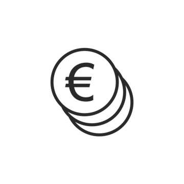 Monety Euro, waluta darmowa ikona