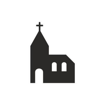 Kościół, ikona, wektor