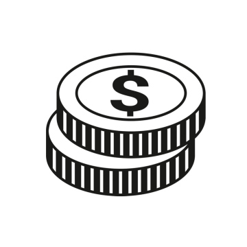 Monety, Pieniądze, dolary - darmowa ikona