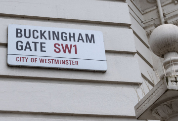 Tabliczka uliczna Buckingham Gate SW1 – City of Westminster, Londyn