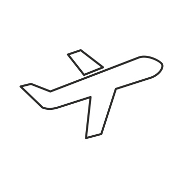 Samolot Pasażerski, ikona, symbol