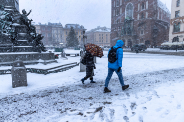 Zima na Rynku w Krakowie