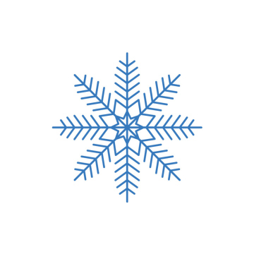 Płatek Śniegu. Darmowa ikona, symbol zimy.