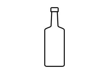 Butelka z Wysoką Szyjką i Zakrętką - Ikona