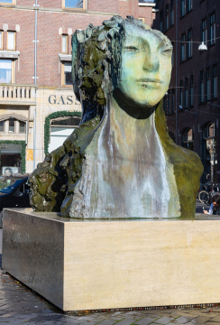 Dwie nieruchome głowy, rzeźba - Mark Manders, Amsterdam