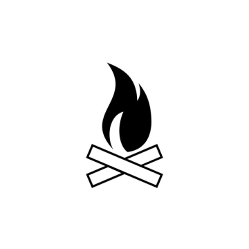 Ogień, płomień ikona