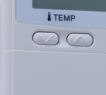 Regulacja Temperatury, przyciski - zdjęcie stockowe