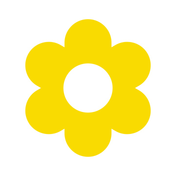 Żółty Kwiat, ikona, wektor