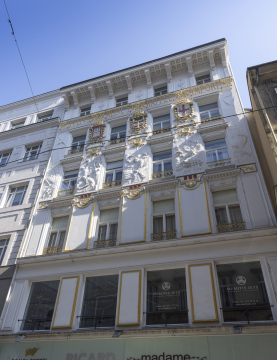 Handelhaus - fasada zabytkowej kamienicy w Wiedniu przy uilicy Fleischmarkt 7