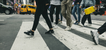 Osoby na przejściu dla pieszych, Nowy Jork, Manhattan