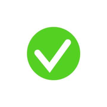 Zielony znacznik wyboru, darmowa ikona