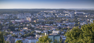 Lwów, Panorama miasta, widok na budynki mieszkalne