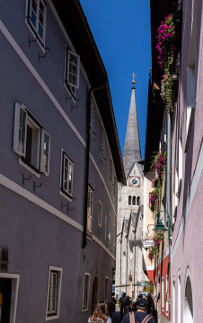 Wąskei ulice Hallstatt