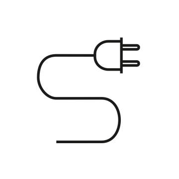 Wtyczka, kabel elektryczny, prąd, energia darmowa ikona