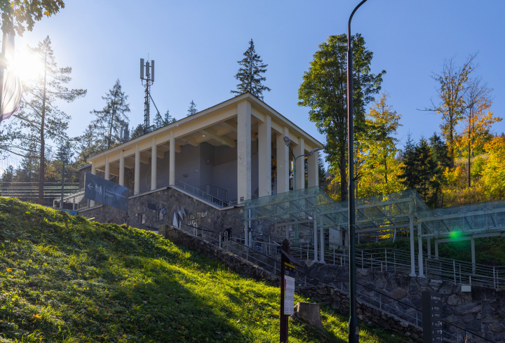 Dolna stacja kolei linowej na Kasprowy Wierch, Kuźnice , zdjęcie stockowe