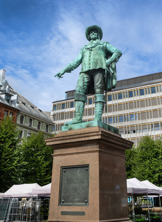 Pomnik/Statua Króla Kristiana IV, Oslo, Norwegia