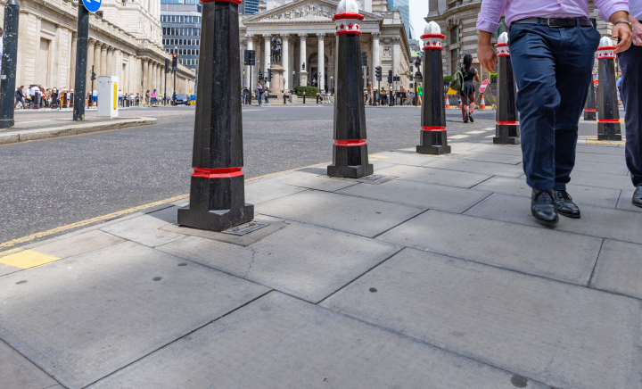 Chodniki i Ulice w centrum Londynu