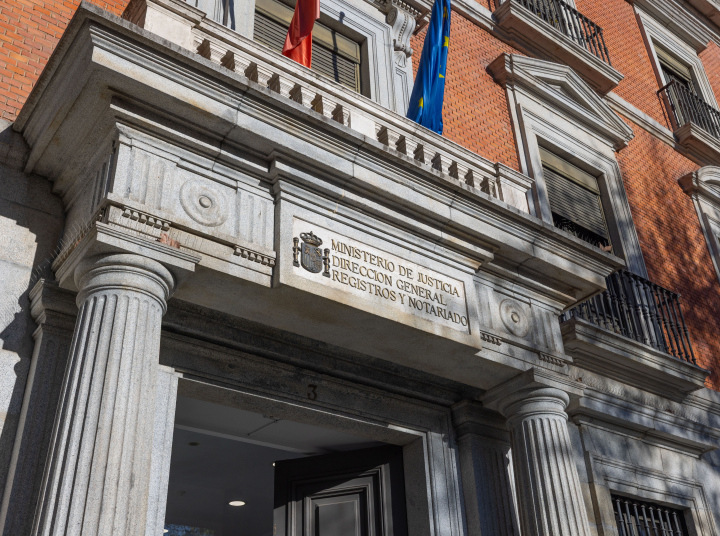 Generalna Dyrekcja Bezpieczeństwa Prawnego i Wiary Publicznej w Madrycie - zdjęcie stockowe