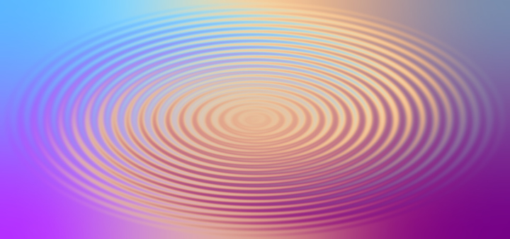 Rozchodzące się Fale w Okręgu, abstrakcja, kolorowe tło
