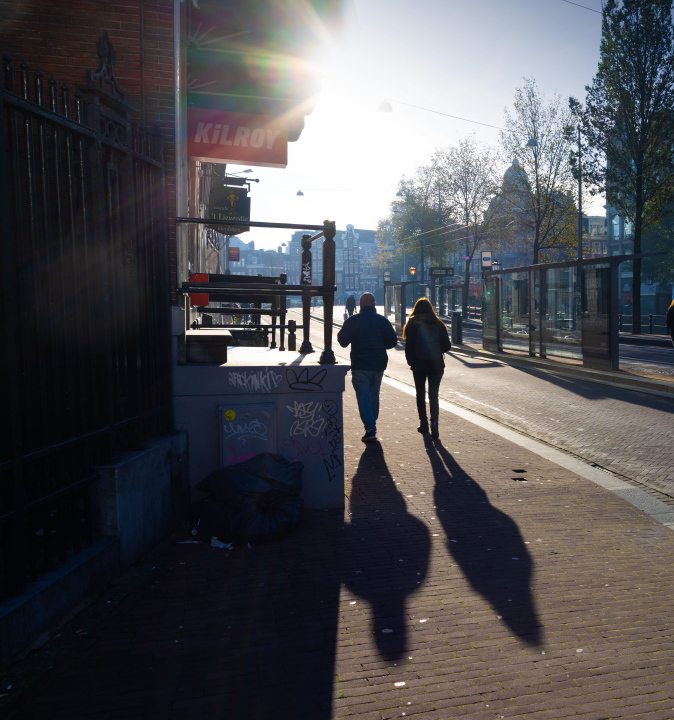 Poranek na Ulicach Amsterdamu