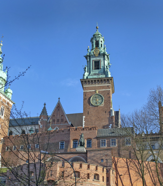 Widok na Wawel od strony Ulicy Straszewskiego