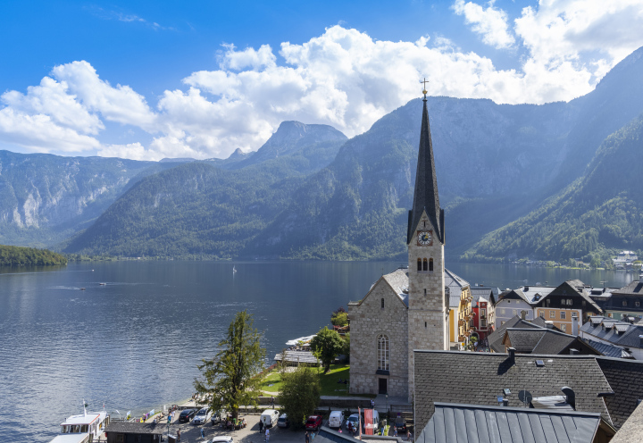 Widok na Hallstatt, Austria