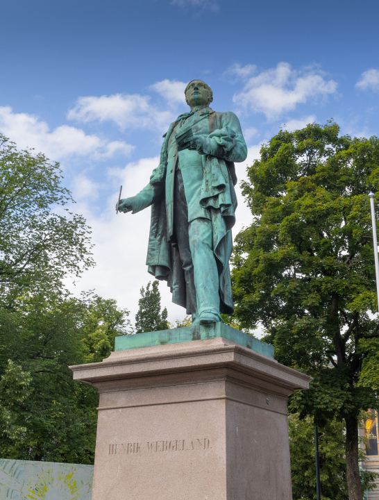 Henrik Wergeland, statua w Oslo