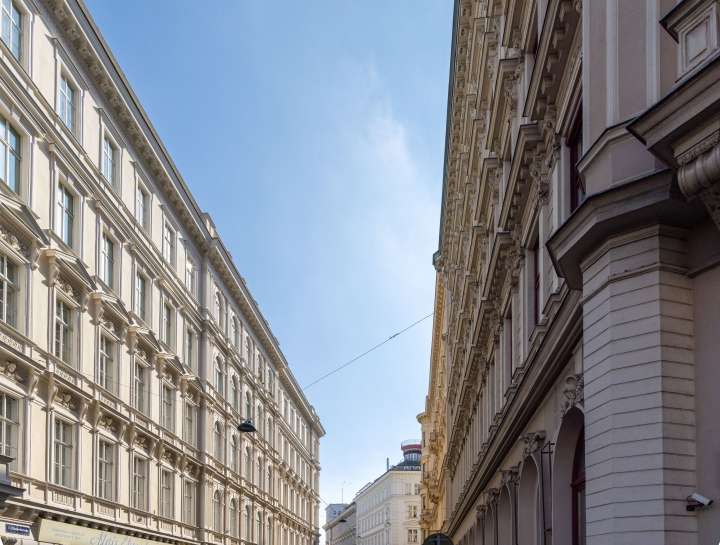 Kamienice przy Elisabethtrasse w Wiedniu