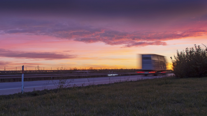 Ciężarówka na Autostradzie