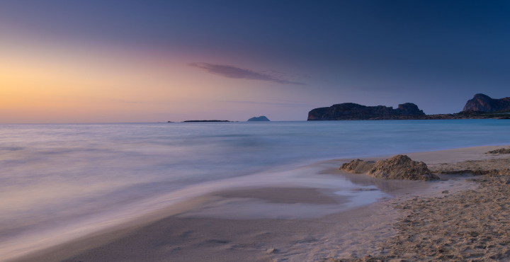 Wieczór na Piaszczystej Plaży, Grecja, Kreta