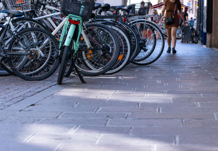 Zaparkowane Rowery w mieście