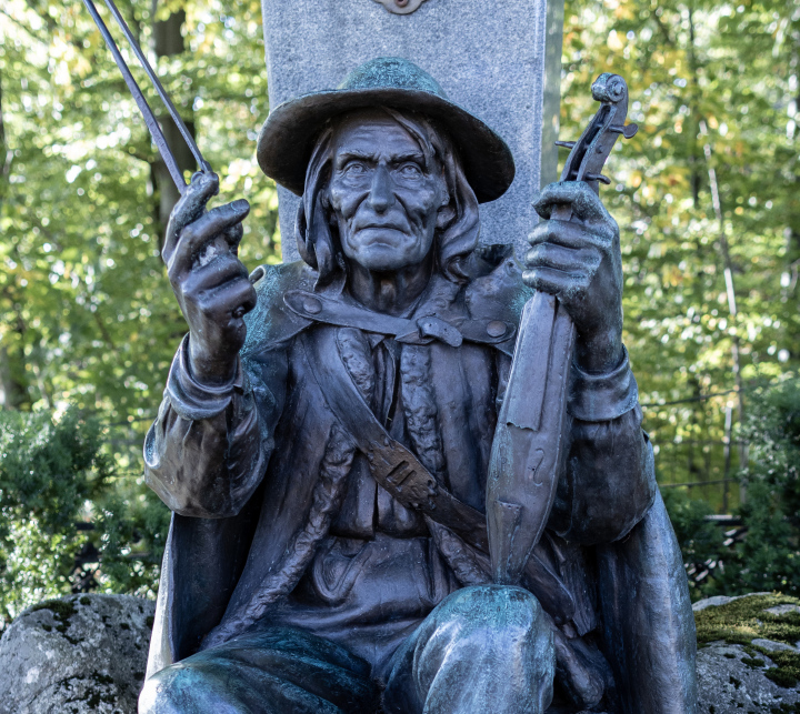 Zakopane. Pomnik Chałubińskiego i Sabały.