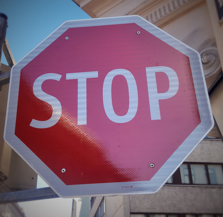 Znak Stop W Mieście