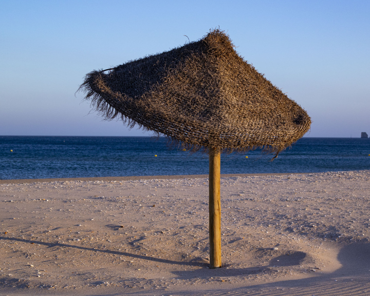 Trzcinowy Daszek na Plaży